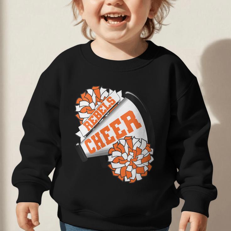 Rebels Cheer Back To School Cheerleading Spirit O Graphic Toddler Sweatshirt