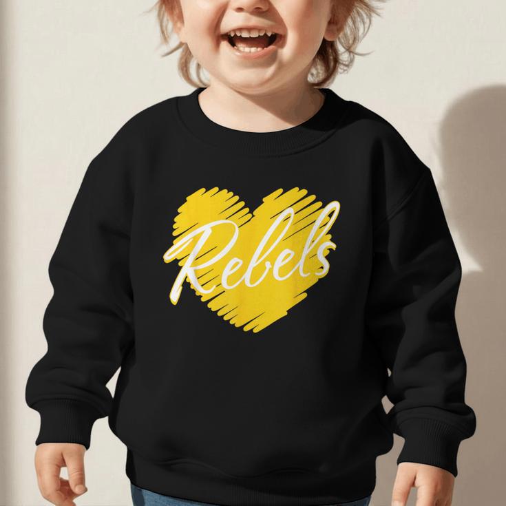 Rebels Heart Back To School Spirit GY Graphic Toddler Sweatshirt Rebels Heart Back To School Spirit GY Graphic Toddler Sweatshirt