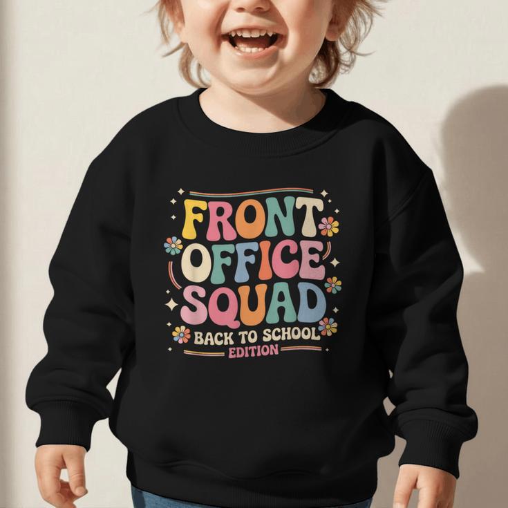 Retro Front Office Squad Back To School Edition Graphic Toddler Sweatshirt Retro Front Office Squad Back To School Edition Graphic Toddler Sweatshirt