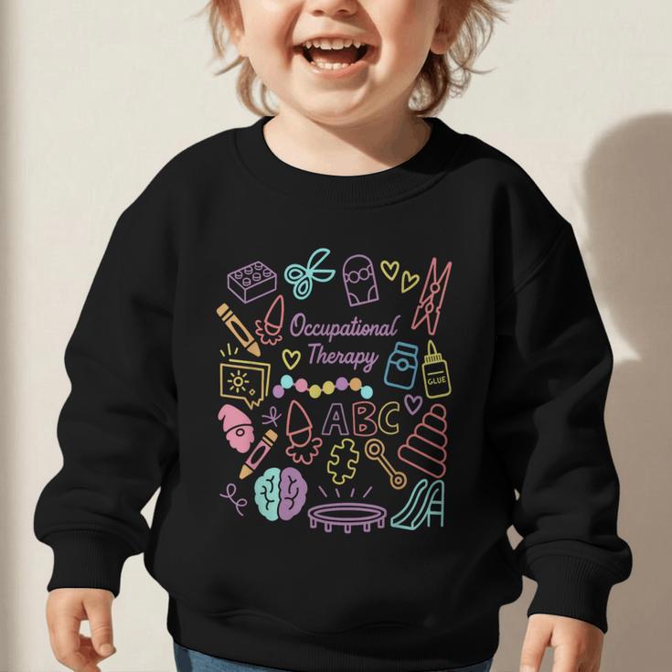 Retro Occupational Therapy Doodle Back To School Costume Graphic Toddler Sweatshirt
