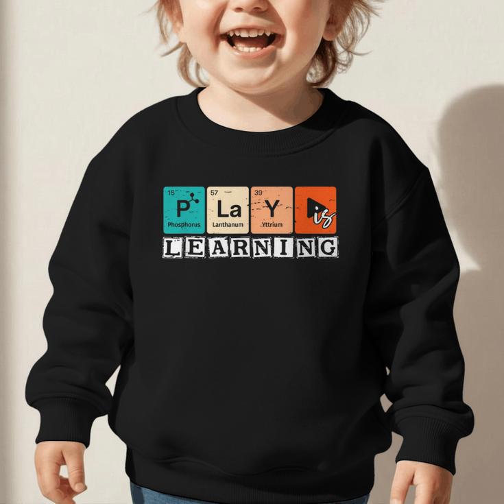 Retro Play Is Learning Back To School First Day Of School Graphic Toddler Sweatshirt