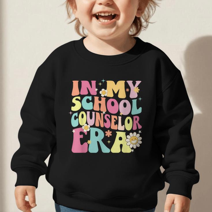 In My School Counselor Era Retro Back To School Counseling Graphic Toddler Sweatshirt
