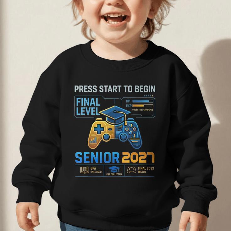 Senior Class Of 2027 Back To School Gamer Boys Senior 2027 Graphic Toddler Sweatshirt Senior Class Of 2027 Back To School Gamer Boys Senior 2027 Graphic Toddler Sweatshirt