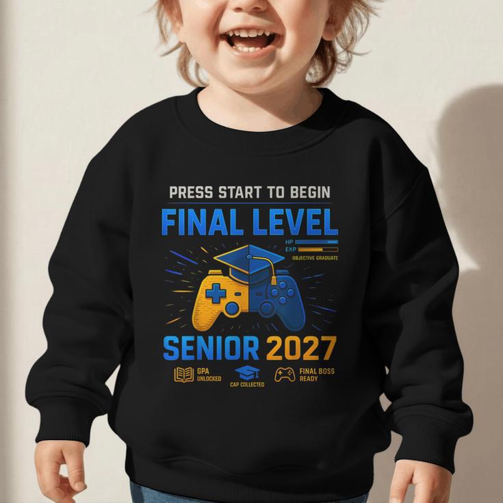 Senior Class Of 2027 Back To School Gamer Senior 2027 Graphic Toddler Sweatshirt