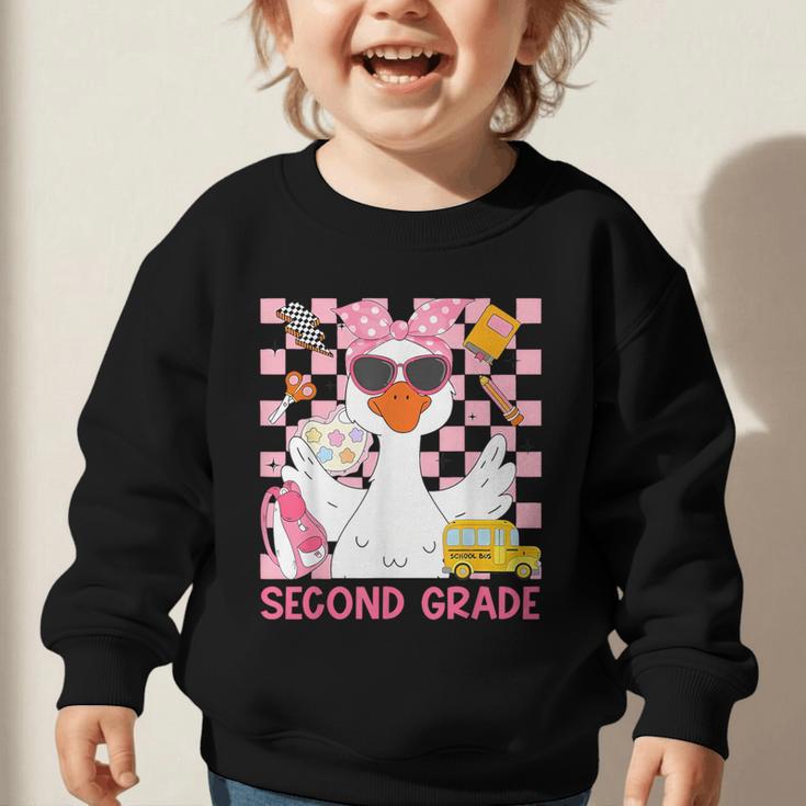 Silly Goose Second Grade Back To School Coquette Girly Graphic Toddler Sweatshirt Silly Goose Second Grade Back To School Coquette Girly Graphic Toddler Sweatshirt