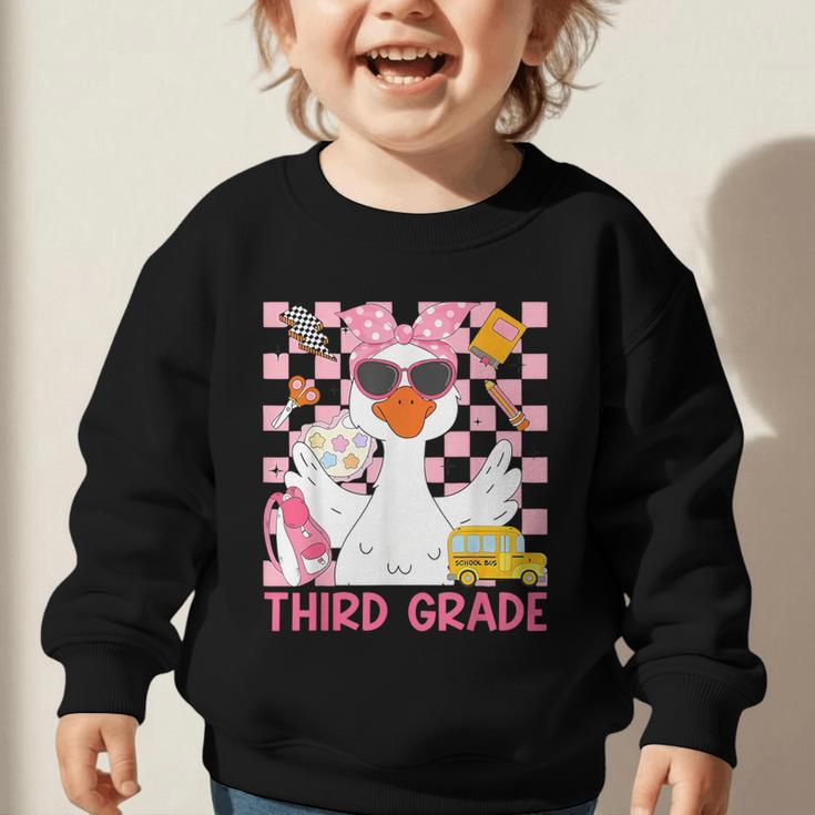 Silly Goose Third Grade Grade Back To School Coquette Girly Graphic Toddler Sweatshirt Silly Goose Third Grade Grade Back To School Coquette Girly Graphic Toddler Sweatshirt