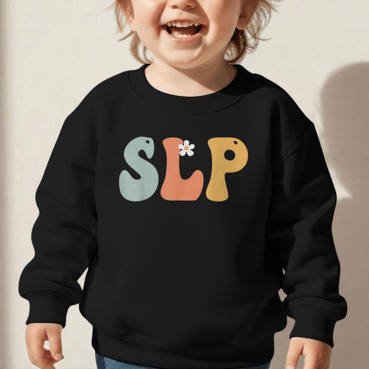 SLP Groovy Women Appreciation Day Hello Back To School Graphic Toddler Sweatshirt SLP Groovy Women Appreciation Day Hello Back To School Graphic Toddler Sweatshirt