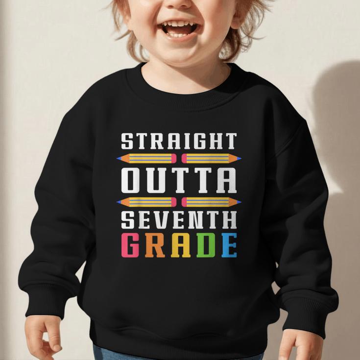 Straight Outta Seventh Grade Graduation Fun Back To School Graphic Toddler Sweatshirt Straight Outta Seventh Grade Graduation Fun Back To School Graphic Toddler Sweatshirt