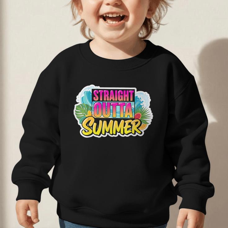 Straight Outta Summer Back To School First Day Fall Autumn Graphic Toddler Sweatshirt Straight Outta Summer Back To School First Day Fall Autumn Graphic Toddler Sweatshirt