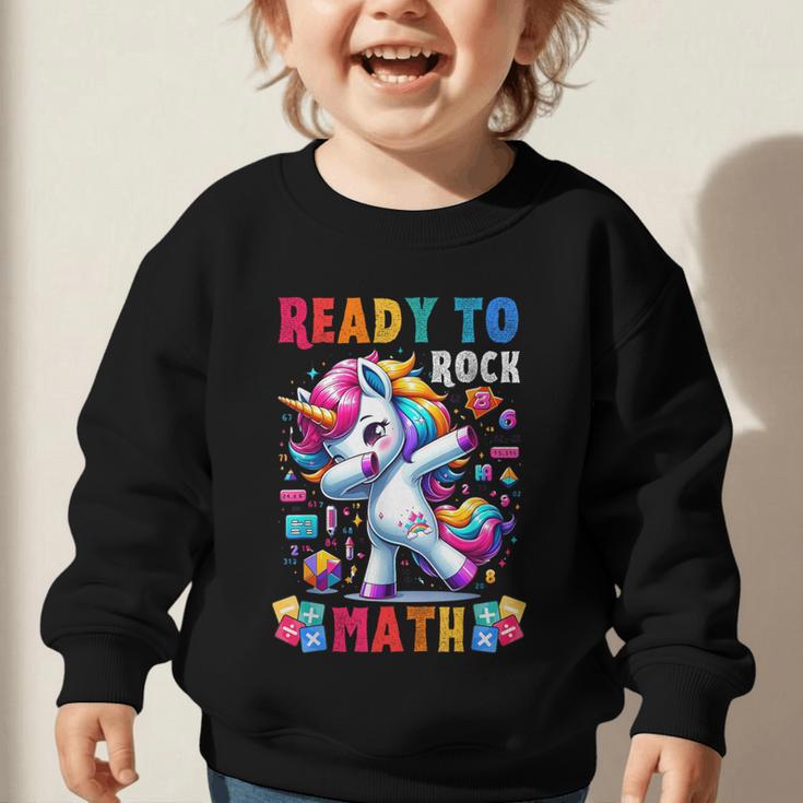 Student Back To School Math Squad Kids Girls Smarter Unicorn Graphic Toddler Sweatshirt