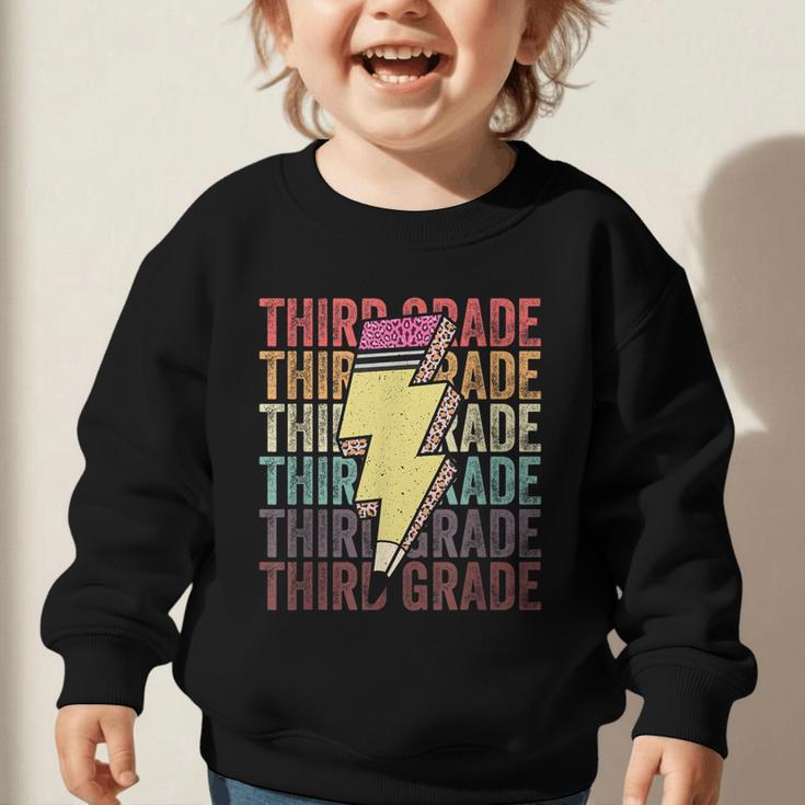 Third Grade Lightning Bolt Pencil 1st Day Of Back To School Graphic Toddler Sweatshirt Third Grade Lightning Bolt Pencil 1st Day Of Back To School Graphic Toddler Sweatshirt