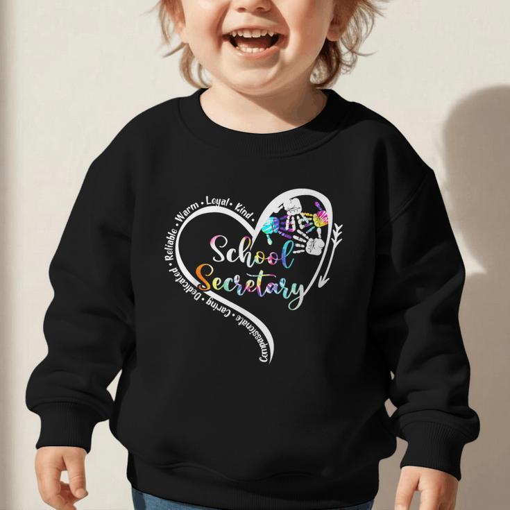 Tie Dye Heart School Secretary Life Tee Cute Back To School Graphic Toddler Sweatshirt Tie Dye Heart School Secretary Life Tee Cute Back To School Graphic Toddler Sweatshirt