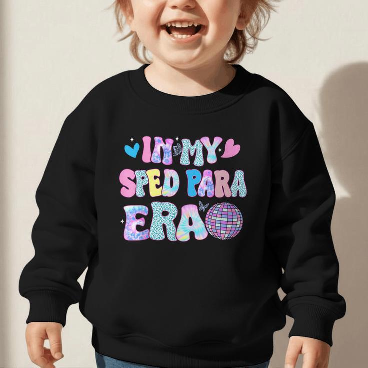 Tie Dye Leopard Back To School In My Sped Para Era Graphic Toddler Sweatshirt