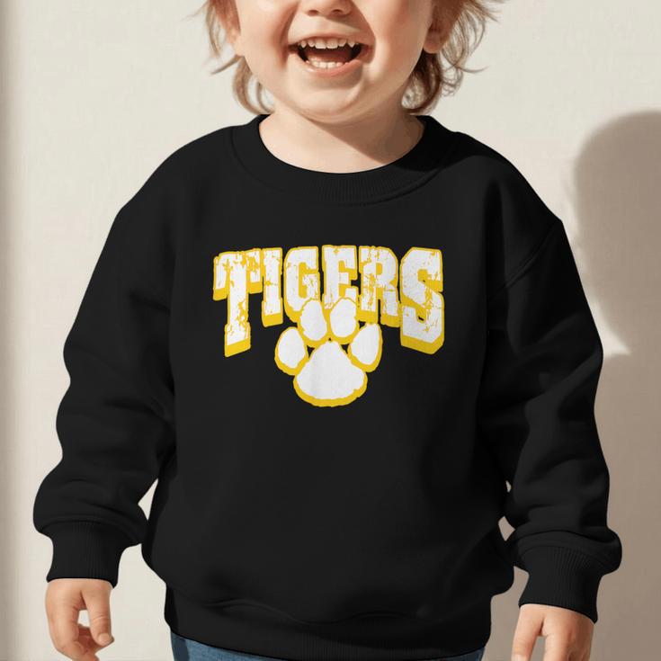 Tigers School Spirit Back To School Y Graphic Toddler Sweatshirt