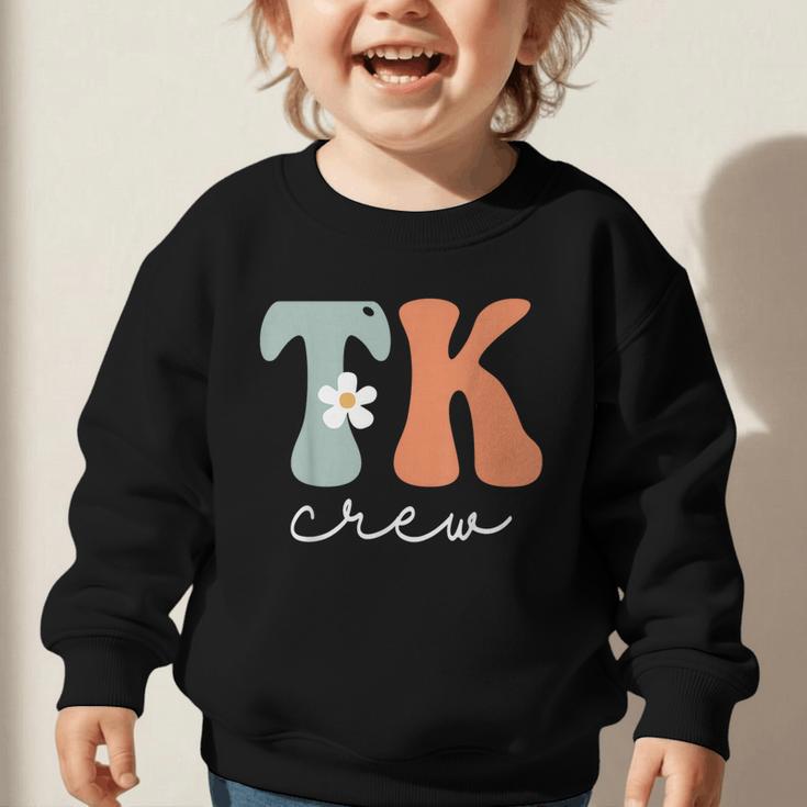 TK Crew Groovy Women Appreciation Day Hello Back To School Graphic Toddler Sweatshirt