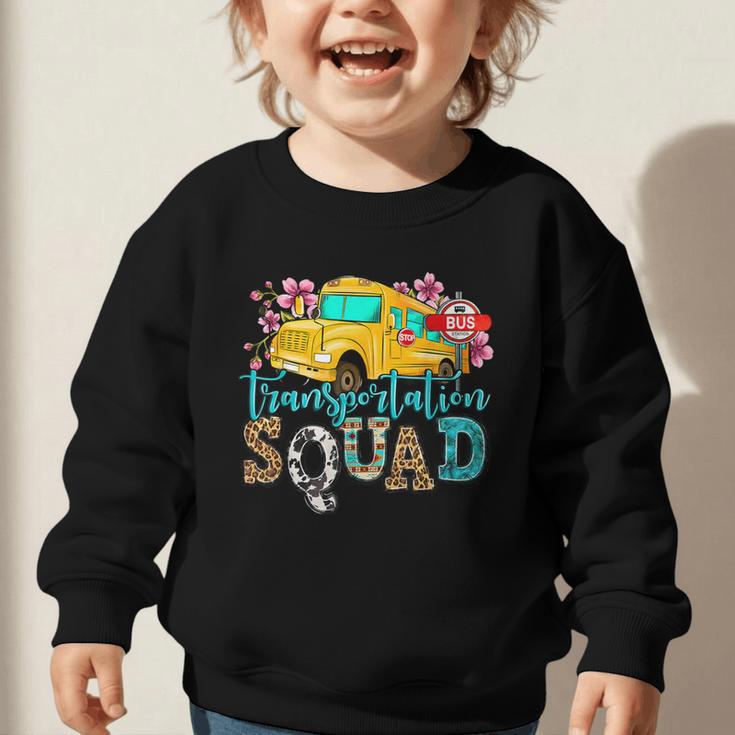 Transportation Squad Bus Driver School Bus Back To School Graphic Toddler Sweatshirt