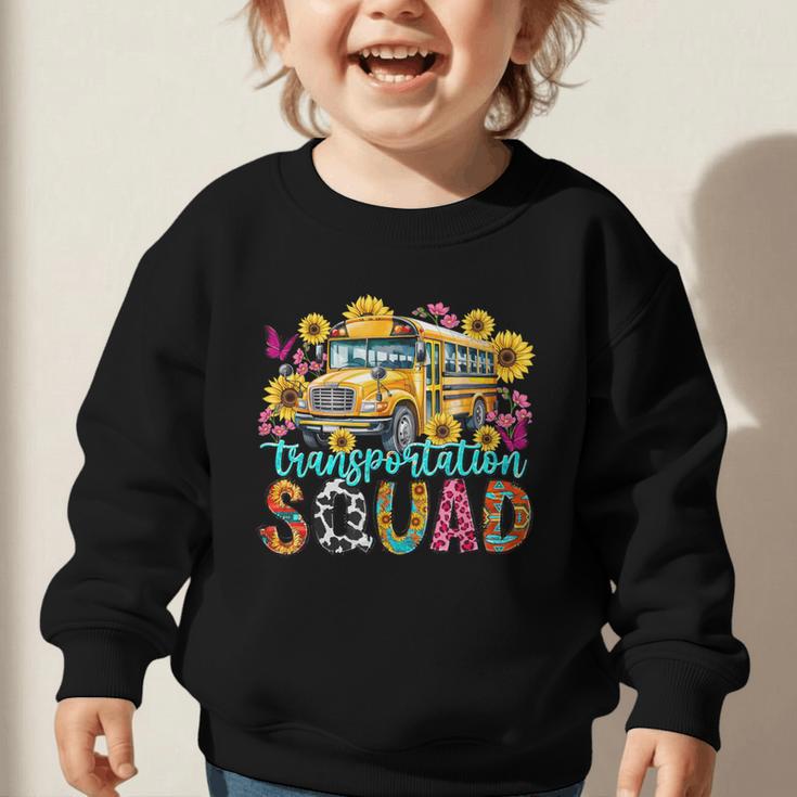 Transportation Squad Driving Bus Driver Back To School Women Graphic Toddler Sweatshirt Transportation Squad Driving Bus Driver Back To School Women Graphic Toddler Sweatshirt