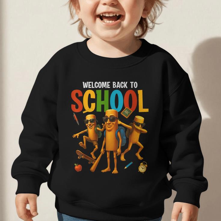 Tung Tung Tung Sahur Back To School Italian Brainrot Meme Graphic Toddler Sweatshirt Tung Tung Tung Sahur Back To School Italian Brainrot Meme Graphic Toddler Sweatshirt