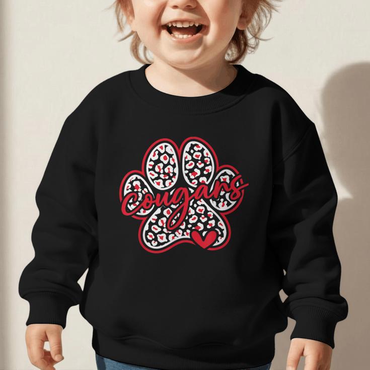 Vintage Cougars School Sports Team Spirit Back To School Graphic Toddler Sweatshirt Vintage Cougars School Sports Team Spirit Back To School Graphic Toddler Sweatshirt
