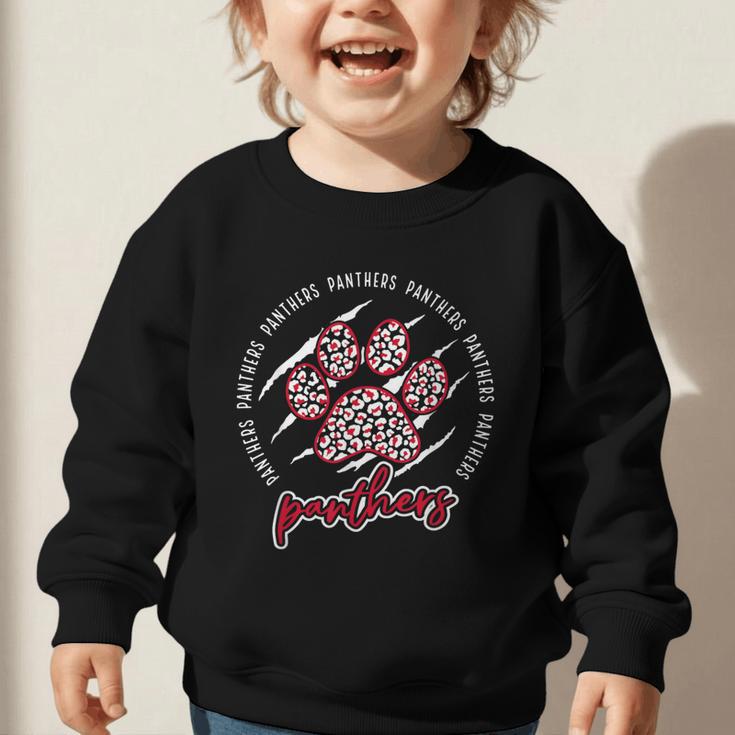 Vintage Panthers School Sports Name Spirit Back To School Graphic Toddler Sweatshirt