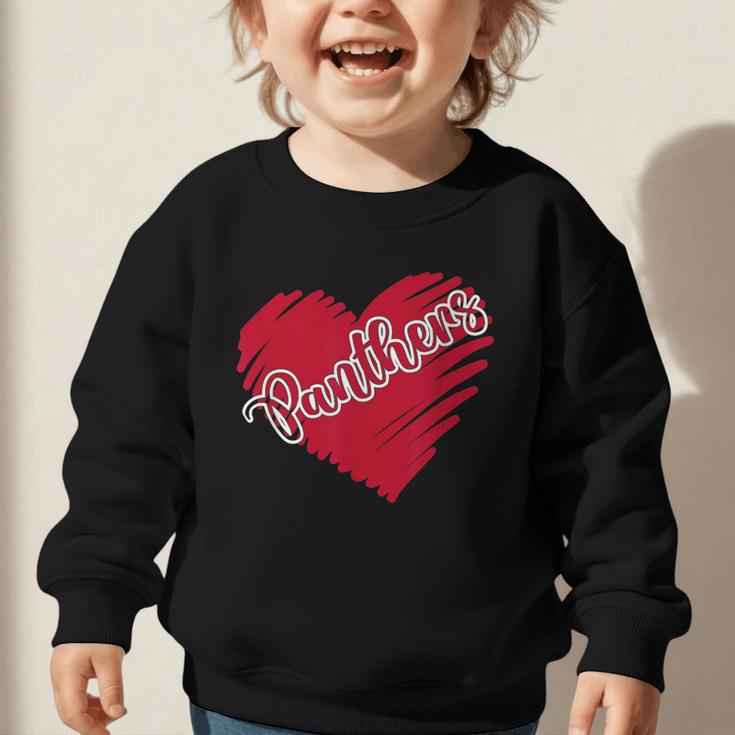Vintage Panthers School Sports Name Spirit Go Back To School Graphic Toddler Sweatshirt