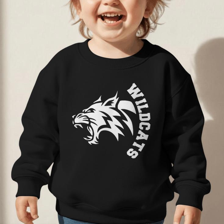 Wildcats High School Spirit Fan Team Back To School Graphic Toddler Sweatshirt Wildcats High School Spirit Fan Team Back To School Graphic Toddler Sweatshirt