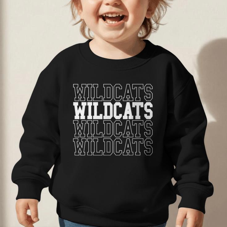 Wildcats School Spirit Team Back To School Graphic Toddler Sweatshirt Wildcats School Spirit Team Back To School Graphic Toddler Sweatshirt