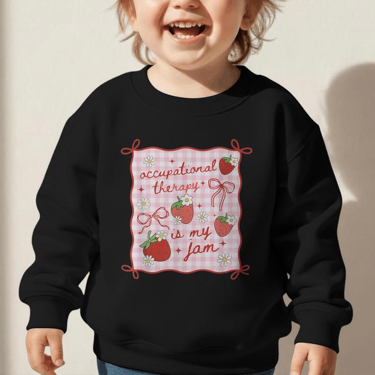Women Occupational Therapy Cute Strawberry OT Back To School Graphic Toddler Sweatshirt