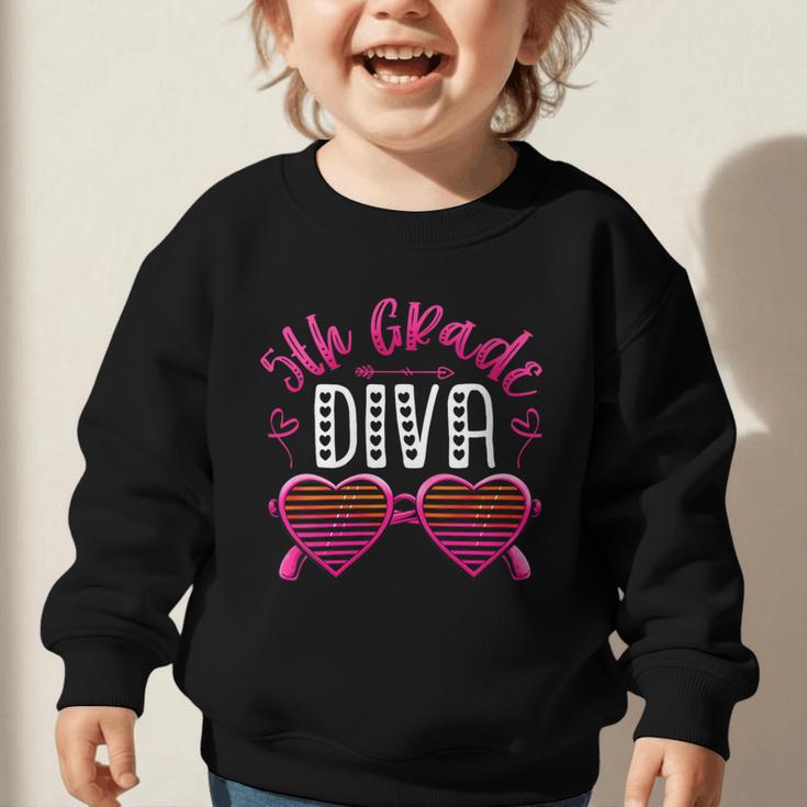 Women's 5th Grade Diva Back To School Fifth Grade For Girls Graphic Toddler Sweatshirt