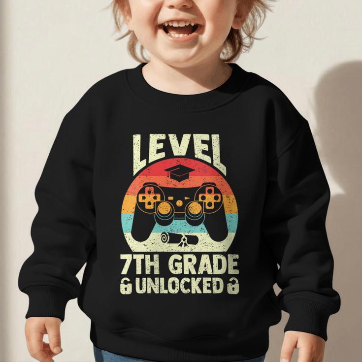 Women's Level 7th Grade Unlocked Back To School 7th Grade Boys Graphic Toddler Sweatshirt