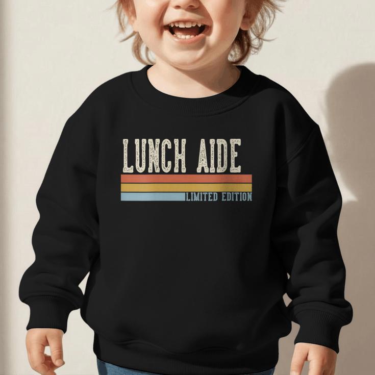 Women's Lunch Aide Week Retro Vintage Back To School Day Graphic Toddler Sweatshirt