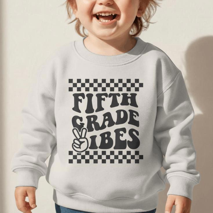 1st Day Of 5th Grade Vibes Retro Girls Back To School Boys Graphic Toddler Sweatshirt 1st Day Of 5th Grade Vibes Retro Girls Back To School Boys Graphic Toddler Sweatshirt