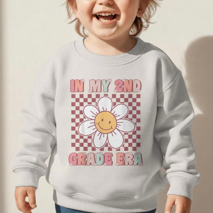 In My 2nd Grade Era Cute Groovy Second Grade Back To School Graphic Toddler Sweatshirt In My 2nd Grade Era Cute Groovy Second Grade Back To School Graphic Toddler Sweatshirt