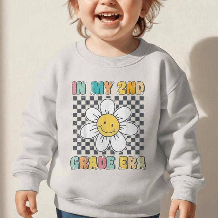 In My 2nd Grade Era Retro Groovy Second Grade Back To School Graphic Toddler Sweatshirt In My 2nd Grade Era Retro Groovy Second Grade Back To School Graphic Toddler Sweatshirt