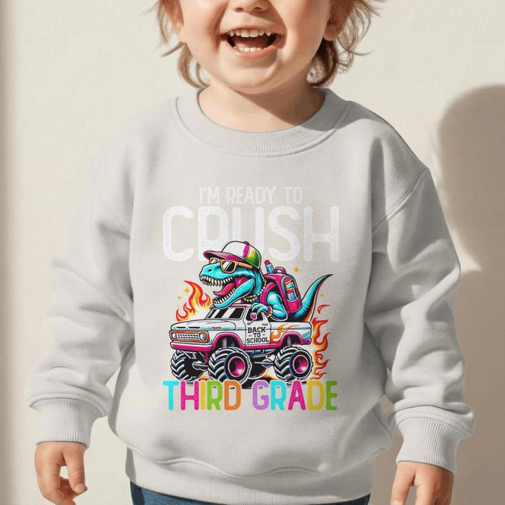 3rd Grade Back To School Kids Ready To Crush Third Grade Premium Tri-Blend Graphic Toddler Sweatshirt