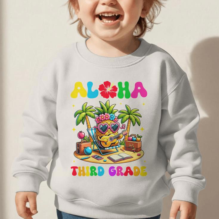 Aloha Third Grade Pineapple Hawaii Back To School Kids Girl Performance Graphic Toddler Sweatshirt Aloha Third Grade Pineapple Hawaii Back To School Kids Girl Performance Graphic Toddler Sweatshirt