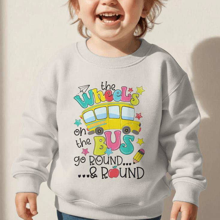 Back To School The WHEELS On The BUS Toddler Kids Boys Graphic Toddler Sweatshirt Back To School The WHEELS On The BUS Toddler Kids Boys Graphic Toddler Sweatshirt