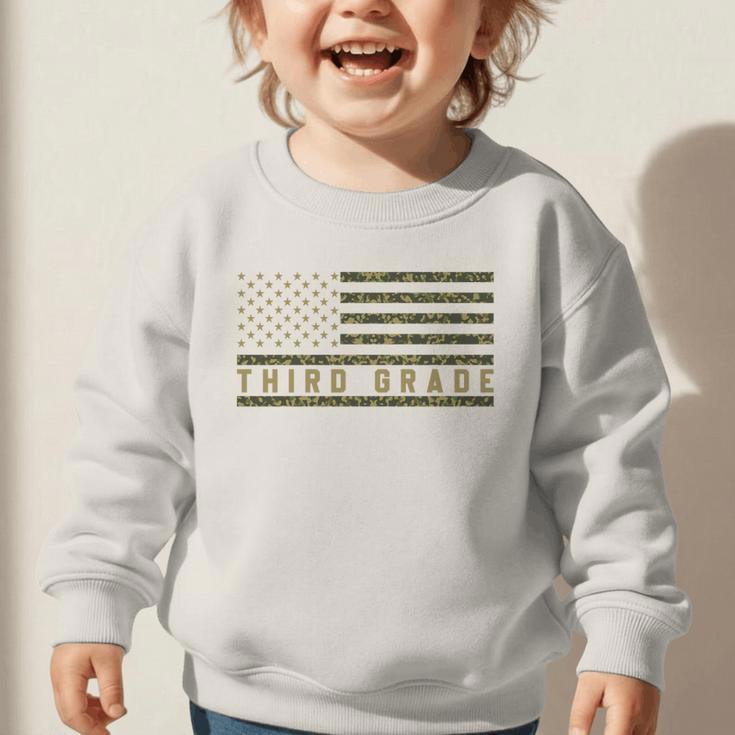 Camo American Flag Third Grade Back To School 3rd Grade Premium Tri-Blend Graphic Toddler Sweatshirt Camo American Flag Third Grade Back To School 3rd Grade Premium Tri-Blend Graphic Toddler Sweatshirt