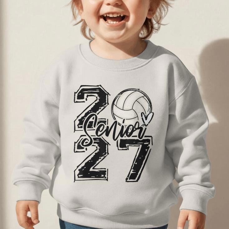Class Of 2027 Volleyball Senior 2027 Back To School Graphic Toddler Sweatshirt Class Of 2027 Volleyball Senior 2027 Back To School Graphic Toddler Sweatshirt