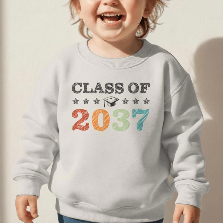 Class Of 2037 Grow With Me Back To School Graduation Graphic Toddler Sweatshirt Class Of 2037 Grow With Me Back To School Graduation Graphic Toddler Sweatshirt