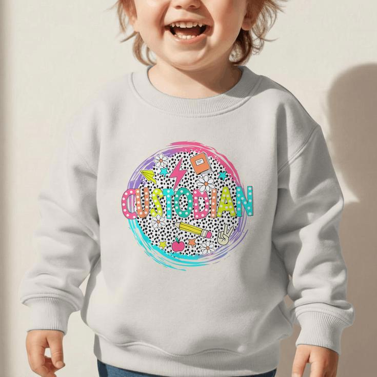 Cute Custodian Shirt First Day Of School Back To School Gift Graphic Toddler Sweatshirt Cute Custodian Shirt First Day Of School Back To School Gift Graphic Toddler Sweatshirt