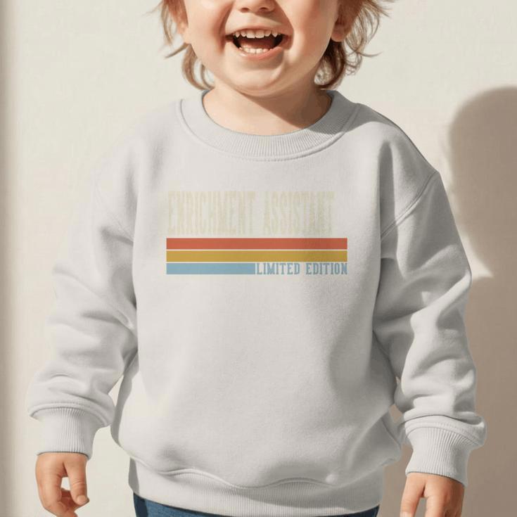 Enrichment Assistant Week Retro Vintage Back To School Day Premium Tri-Blend Graphic Toddler Sweatshirt