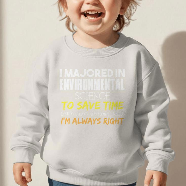 Environmental Science Major For Back To School Premium Tri-Blend Graphic Toddler Sweatshirt Environmental Science Major For Back To School Premium Tri-Blend Graphic Toddler Sweatshirt