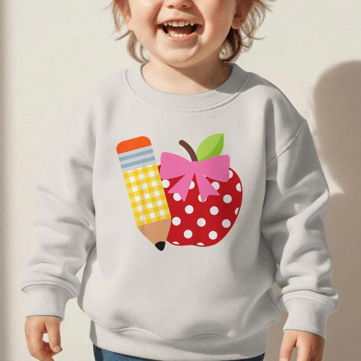 Girls Back To School Apple Toddler First Day Of Preschool Graphic Toddler Sweatshirt Girls Back To School Apple Toddler First Day Of Preschool Graphic Toddler Sweatshirt