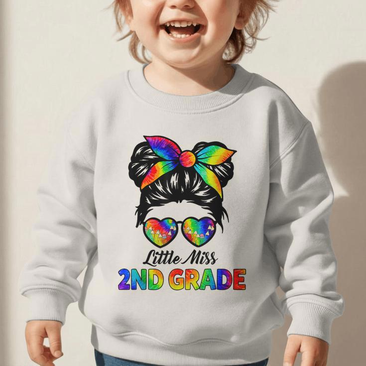 Girls Second Grade Back To School Cute Little Miss 2nd Grade Graphic Toddler Sweatshirt