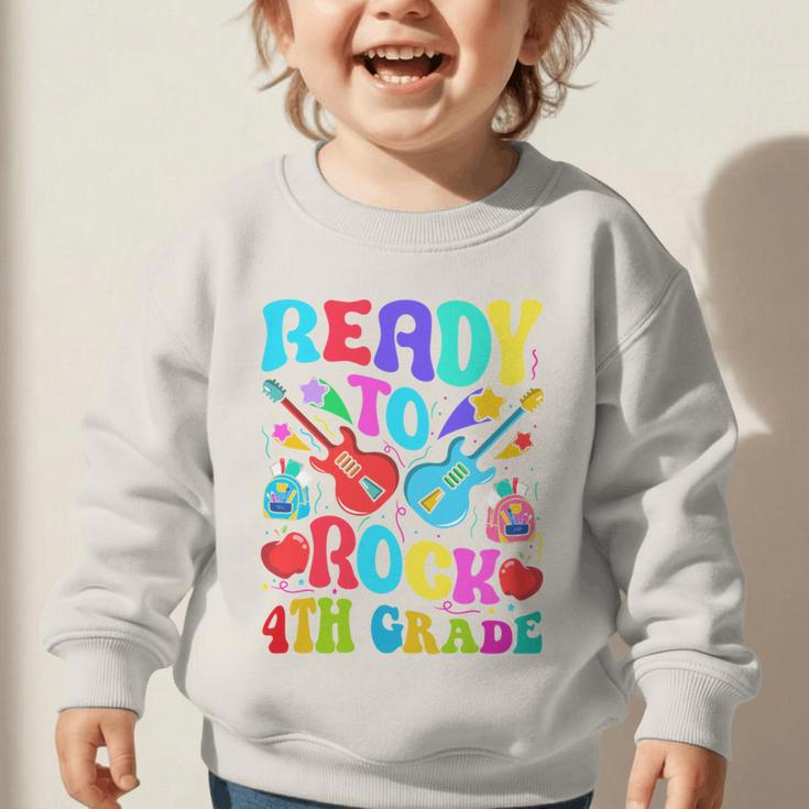 Im Ready To Rock 4th Grade Back To School 4th Grade Guitar Performance Graphic Toddler Sweatshirt Im Ready To Rock 4th Grade Back To School 4th Grade Guitar Performance Graphic Toddler Sweatshirt