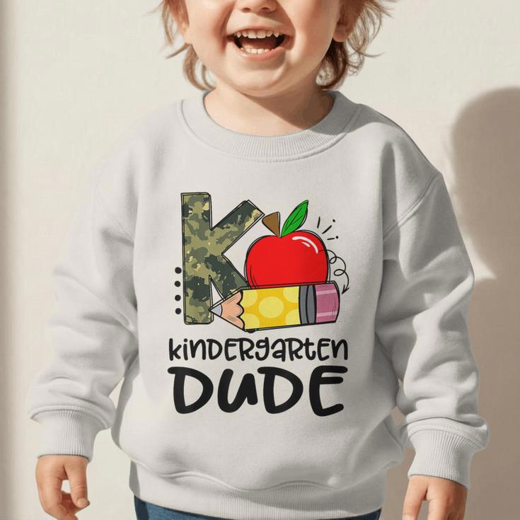 Kindergarten Dude Student Kindergarten Squad Back To School Graphic Toddler Sweatshirt