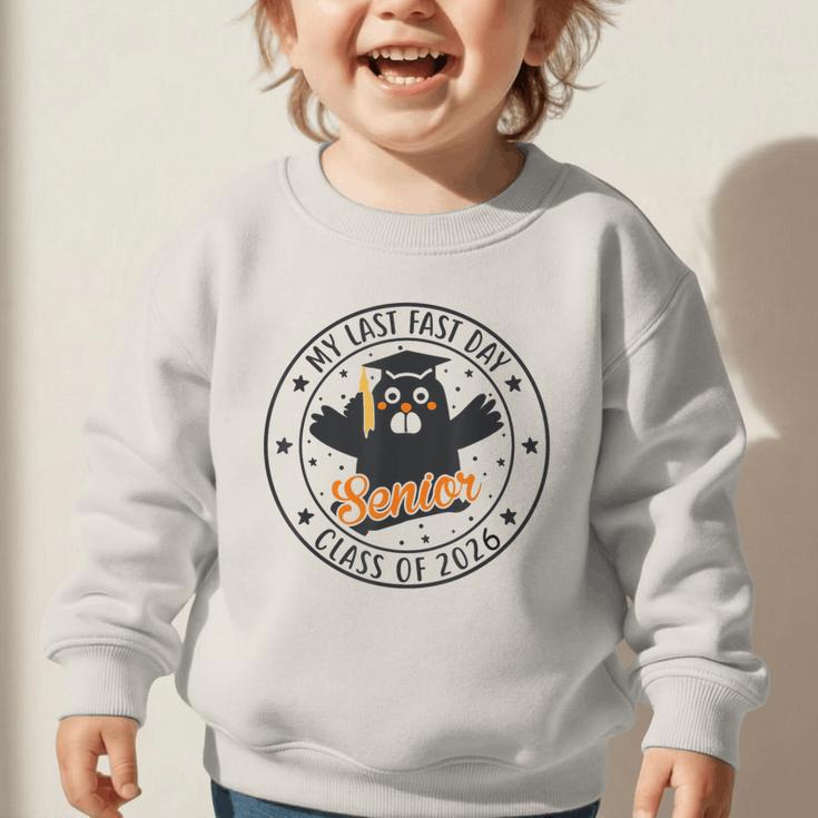 My Last First Day Senior 2026 Cat Back To School Cool Class Graphic Toddler Sweatshirt My Last First Day Senior 2026 Cat Back To School Cool Class Graphic Toddler Sweatshirt