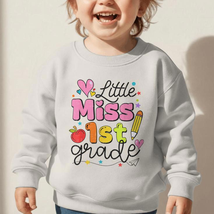 Little Miss 1st Grade Back To School Cute First Grade Girls Graphic Toddler Sweatshirt Little Miss 1st Grade Back To School Cute First Grade Girls Graphic Toddler Sweatshirt