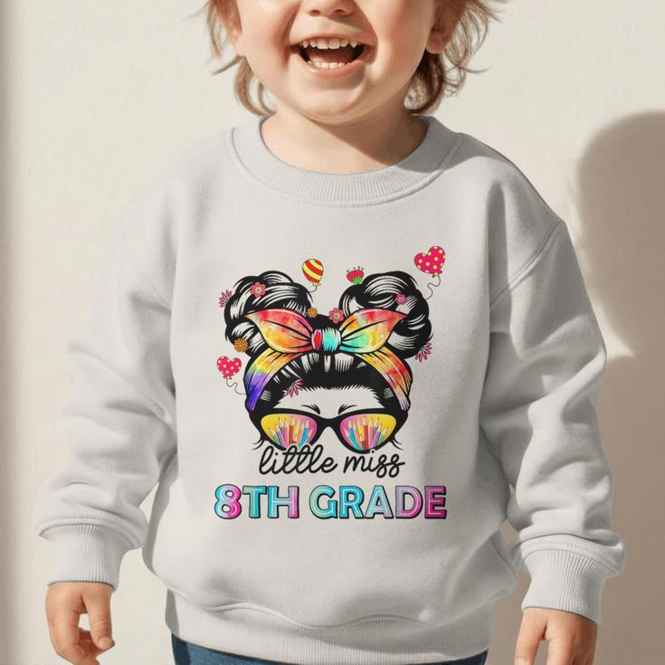 Little Miss Eighth Grade Back To School 8th Grade Girls Graphic Toddler Sweatshirt
